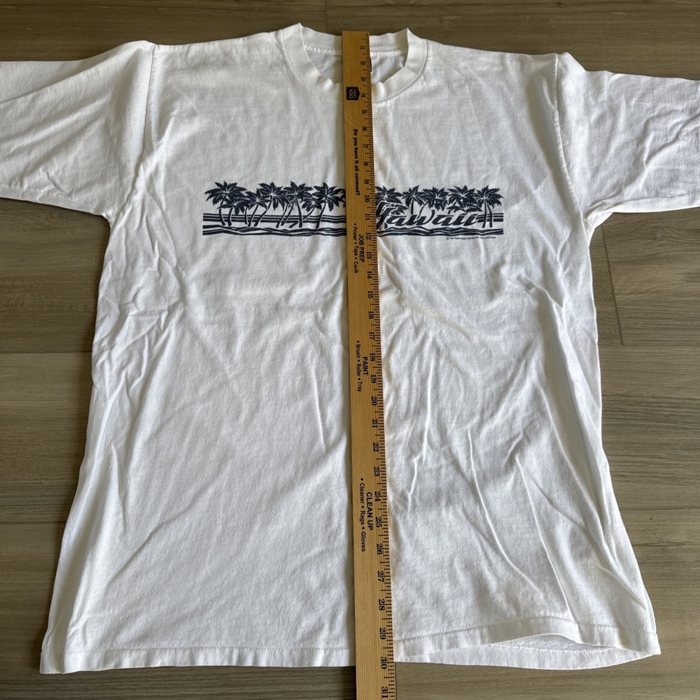Vintage All‎ Sport Events White Mens Shirt XL Hawaii Single Stitch 100% Cotton - Picture 9 of 11